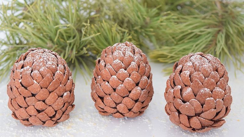 Пирожное "СОСНОВАЯ ШИШКА". Эффектный десерт, готовится из простых продуктов, БЕЗ ВЫПЕЧКИ.