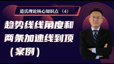 《道氏理论核心知识点4》趋势线线角度和 两条加速线到顶（案例）