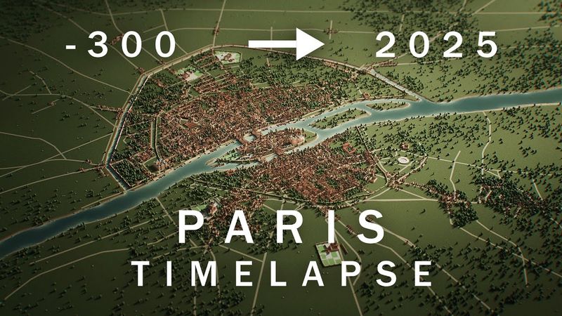 PARIS - 3D TIMELAPSE - 300 BCE to 2025