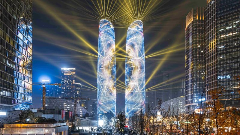 8K Aerial View of Chengdu City, China 🇨🇳