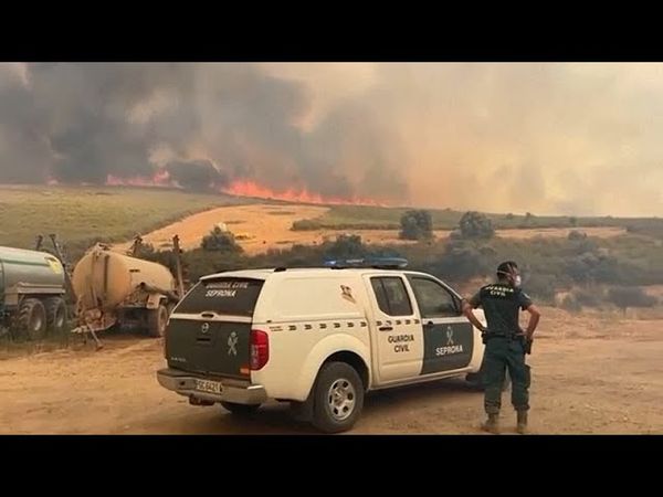Wildfires continue to burn across farmlands in northern Spain