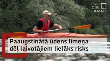 Brīdina par paaugstinātu ūdens līmeni, kas padara laivošanu bīstamāku