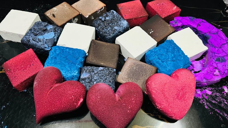 Dyed Chalk ASMR Crush | Oddly Satisfying ASMR