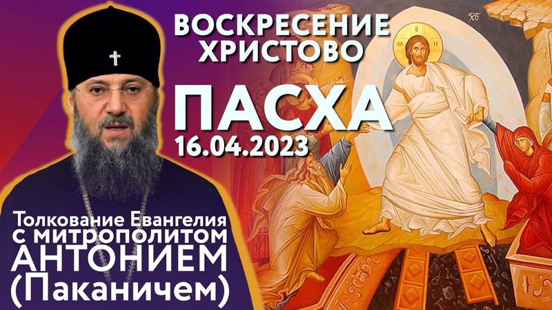 Светлое Христово Воскресение. Пасха. 16.04.2023. Толкование Евангелия с митр. Антонием (Паканичем).