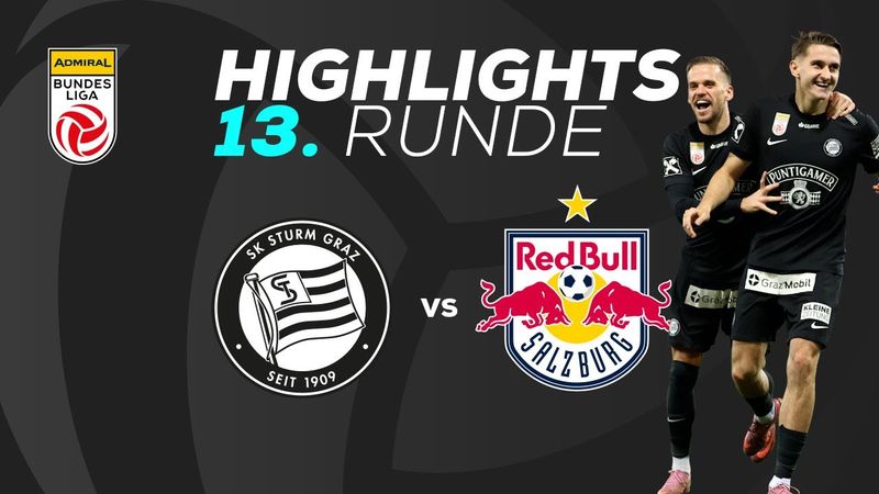 SK Puntigamer Sturm Graz - FC Red Bull Salzburg 13. Runde ADMIRAL Bundesliga 2025/26