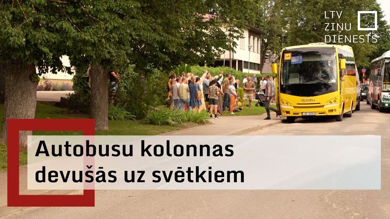Teju kolonna ar svētku dalībniekiem šodien devās ceļā no Preiļiem