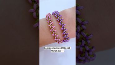 Flower Bracelet You’ve Never Seen Before 💜  #bracelet #diybracelet #macramebracelet #giftideas