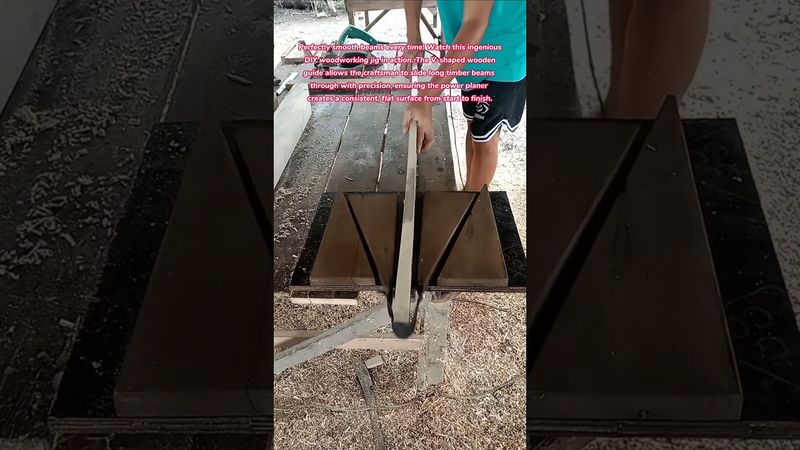 Woodworking Hack! 🪵✨ The Ultimate DIY Beam Planing Jig #tips #tricks #lifehacks #how #diy #tools
