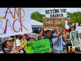 Protesters line highway in Florida Everglades to oppose ‘Alligator Alcatraz’