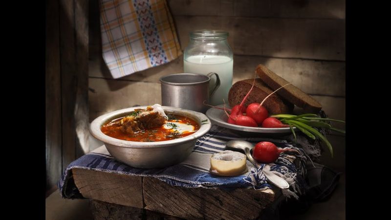 БОРЩ С ТУШЕНКОЙ в казане. Очень вкусно!