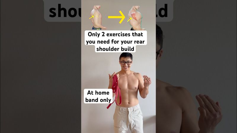 Only 2 exercises at home for rear shoulder, band only