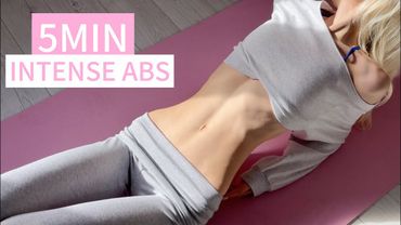 5MIN INTENSE ABS WORKOUT// FLAT STOMACH & AB BURN QUICK WORKOUT// NO EQUIPMENT
