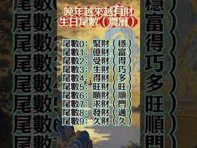 「對照你的農曆生日尾數，看你屬哪一種財」#生肖 #十二生肖 #運勢 #生肖運勢 #玄學 #風水 #命理