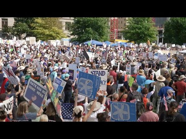 Protesters at 'No Kings' demonstration in Georgia as Trump set for huge military parade | AFP