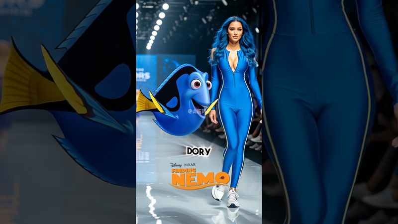 Finding Nemo Characters in REAL LIFE on a Luxury Runway! 🐠🔥 (AI Gone Viral) #aiart #findingnemo