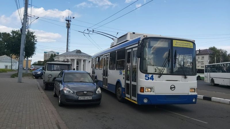 Троллейбус, маршрут №3 ЛиАЗ-52803 б.54 (21.07.2021) Великий Новгород