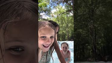 Doing gymnastics in the pool ￼