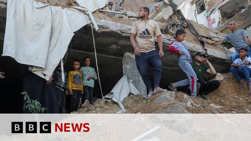 US 'troubled' by humanitarian situation in Gaza after Israeli air strikes | BBC News