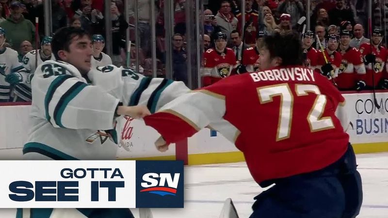 Gotta See It: Goalie Fight Breaks Out With Sharks' Alex Nedeljkovic And Panthers' Sergei Bobrovsky