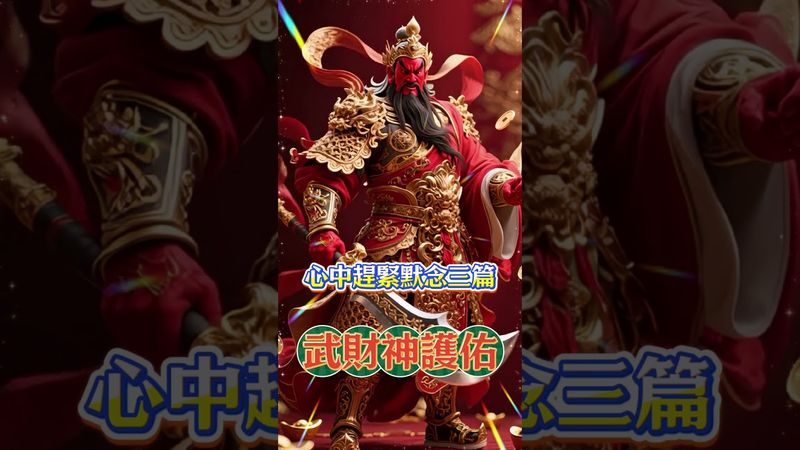 武財神加持秘法：遇阻就念三篇，事業財運一路順！