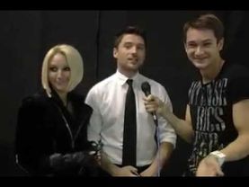 Сергей Лазарев и Лера смешное интервью перед показом Шияна и Яны Рудковской 2009г