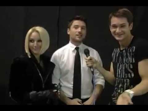 Сергей Лазарев и Лера смешное интервью перед показом Шияна и Яны Рудковской 2009г