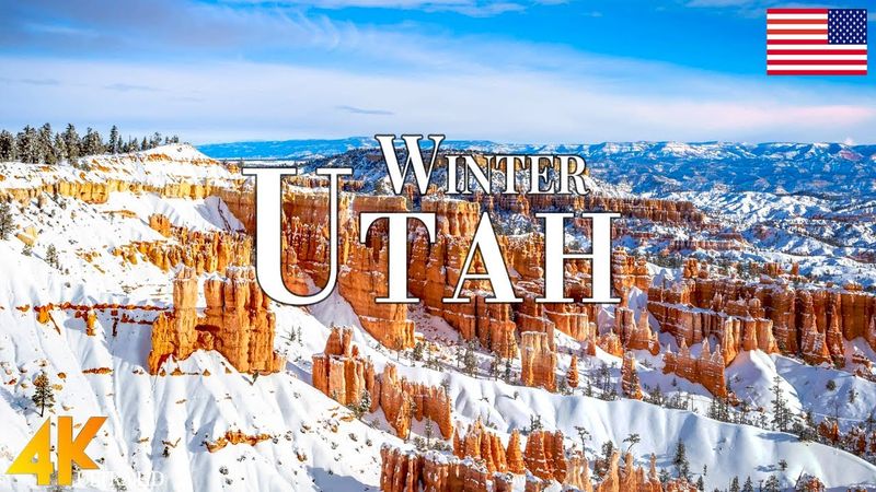 Winter Utah 4K Ultra HD • Stunning Footage Utah, Scenic Relaxation Film with Calming Music.