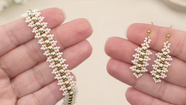 Kendin Yap Hematit Bileklik ve Uyumlu Küpe Yapımı Rehberi | Kolay Boncuk Dokuma #takıyapımı