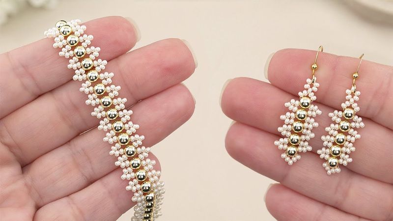 Kendin Yap Hematit Bileklik ve Uyumlu Küpe Yapımı Rehberi | Kolay Boncuk Dokuma #takıyapımı