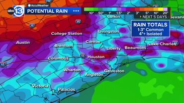 Isolated storms moving in could be strong to severe