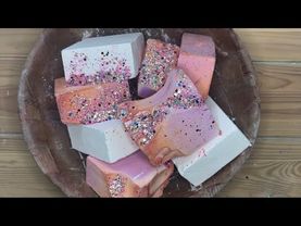 ASMR | dyed and fresh wooden bowl crush 🌸