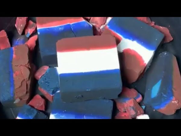 Red & Blue Dip Dyed Fresh Chalk