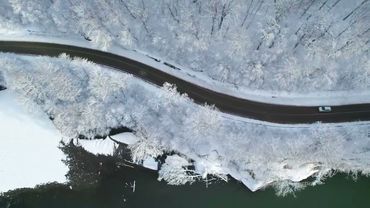 Лаго-Наки зимой - красивые виды с высоты птичьего полета