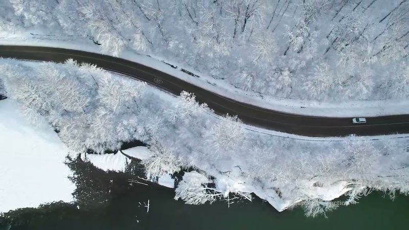 Лаго-Наки зимой - красивые виды с высоты птичьего полета