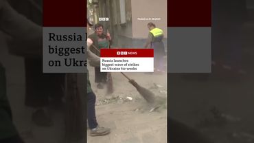 Russia has launched 574 drones and 40 missiles on Ukraine, officials say. #BBCNews