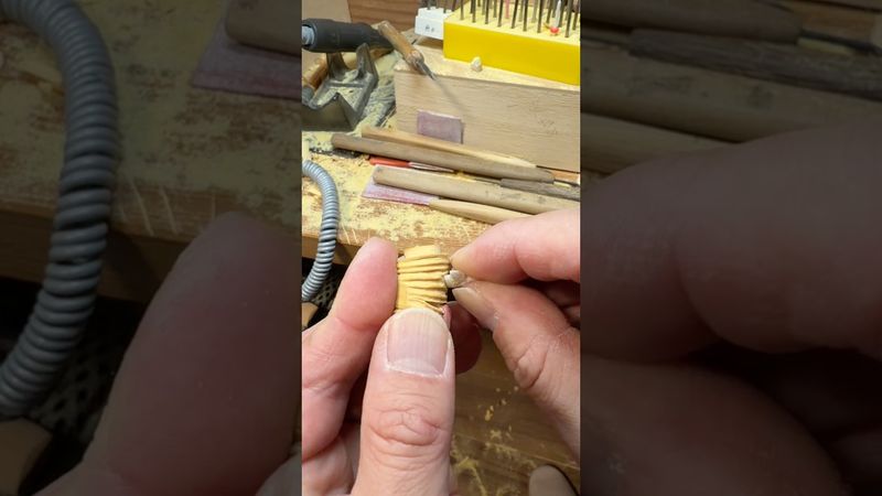 【ise netsuke】象嵌【wood】 #carving #japan #木彫り#根付