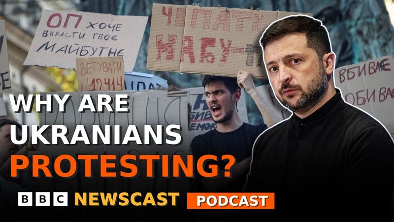 Are protests putting Ukraine's President Zelensky under pressure? | BBC News