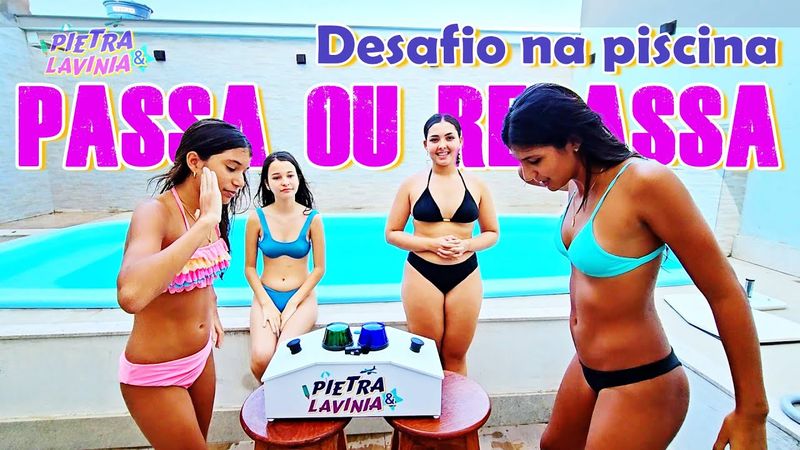DESAFIO NA PISCINA, PASSA OU REPASSA, ERROU CAI NA PISCINA, JOGOS DE VERÃO | PARTE 2