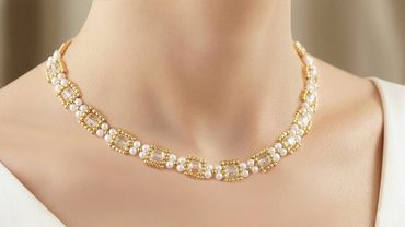 آموزش درست کردن گردنبند مرواریدی زیبا در خانه #آموزش