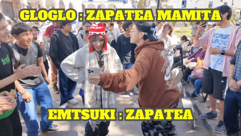 GLOGLO, CRAFT Y EMET BAILANDO EN PLAZA DE CUSCO