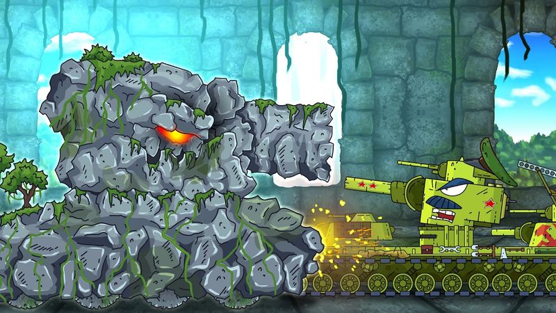 He will destroy you KV-6! Ancient Stone Monster