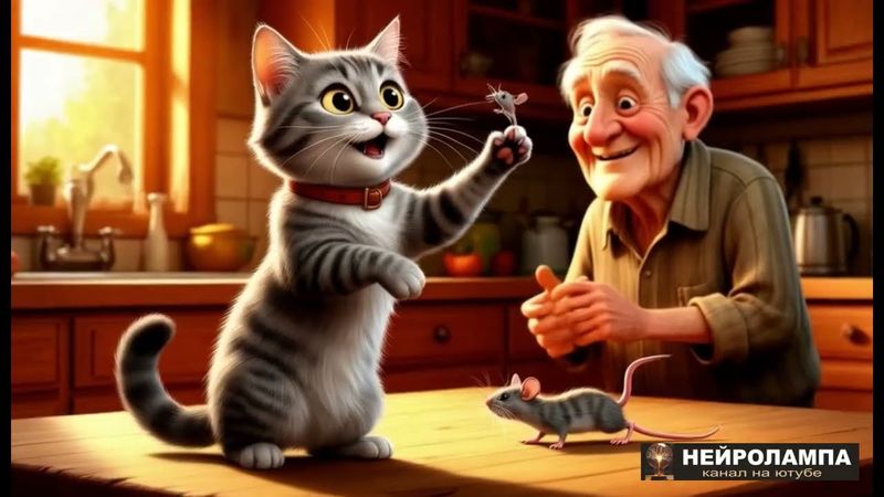 Песня-сказка про кота и домового, от которой потеплеет сердце.