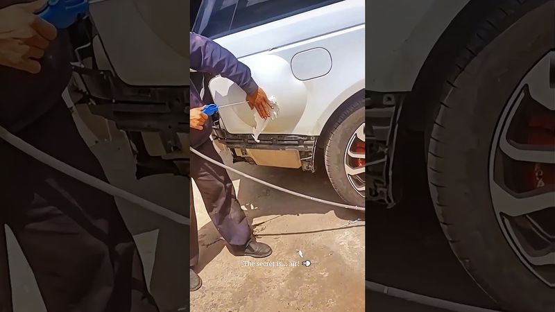 Inflating a Car Like a Balloon?! 😂 This is the most satisfying way to remove a car wrap! #cars