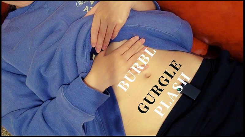 ASMR Continuous tummy rumbling (plash,gurgle,burble,trickle)🌀