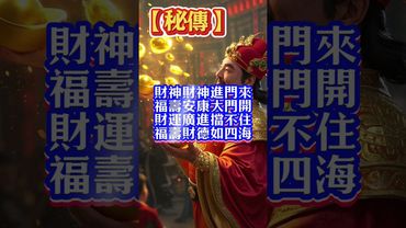 《祝由財富增強術》錢包空空！想要財源滾滾！八方來財！福氣滿滿！你就這樣做！#運勢 #正能量 #玄學