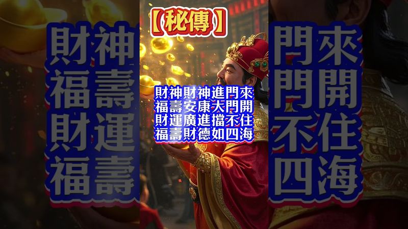 《祝由財富增強術》錢包空空！想要財源滾滾！八方來財！福氣滿滿！你就這樣做！#運勢 #正能量 #玄學