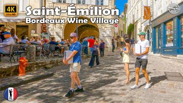 🇫🇷  SAINT-ÉMILION 🍇BORDEAUX Wine Region Most Beautiful Village Walking Tour  - 4K