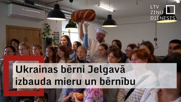 Bērni no Ukrainas apmeklē nometni Jelgavā