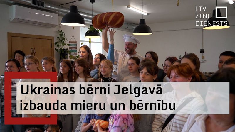 Bērni no Ukrainas apmeklē nometni Jelgavā