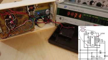 Тестер 43101 - измерение напряжений преобразователя отрицательного плеча питания на К561ЛА7